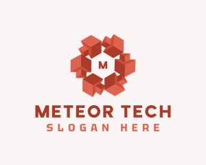 Digital Tech Geometric logo design