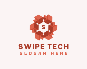 Digital Tech Geometric logo design