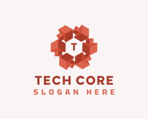 Digital Tech Geometric logo design