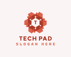 Digital Tech Geometric logo design