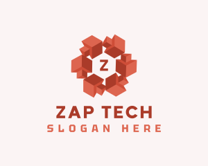 Digital Tech Geometric logo design