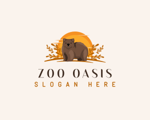 Wombat Animal Zoo logo design