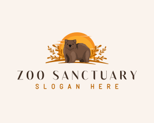 Wombat Animal Zoo logo design