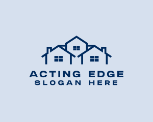 Blue House Real Estate logo design