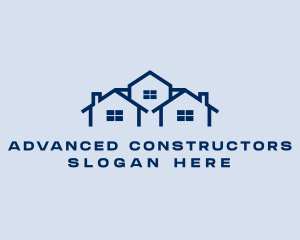 Blue House Real Estate logo design