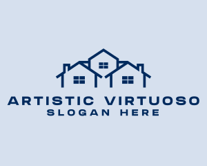 Blue House Real Estate logo design