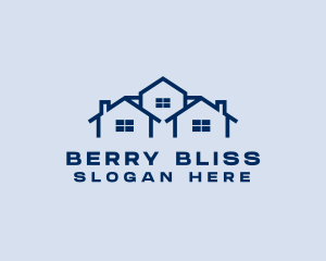 Blue House Real Estate logo design