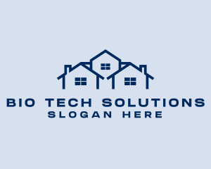 Blue House Real Estate logo design