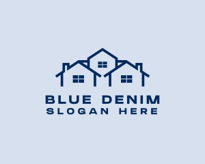 Blue House Real Estate logo design