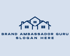 Blue House Real Estate logo design