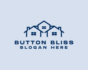 Blue House Real Estate logo design