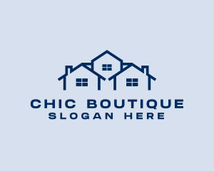 Blue House Real Estate logo design