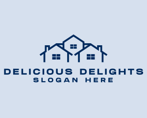 Blue House Real Estate logo design