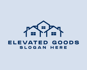 Blue House Real Estate logo design