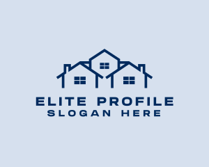 Blue House Real Estate logo design