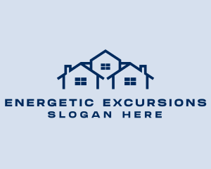 Blue House Real Estate logo design