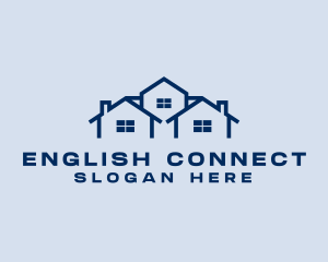 Blue House Real Estate logo design