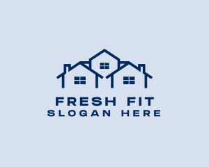 Blue House Real Estate logo design