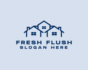 Blue House Real Estate logo design