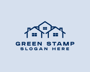 Blue House Real Estate logo design