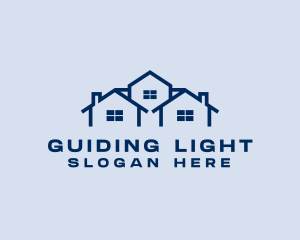 Blue House Real Estate logo design