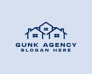 Blue House Real Estate logo design