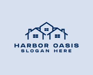 Blue House Real Estate logo design