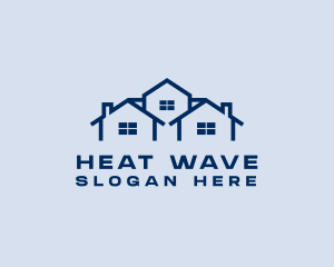 Blue House Real Estate logo design