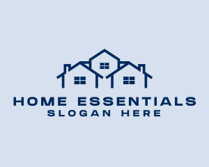 Blue House Real Estate logo design