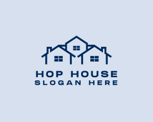 Blue House Real Estate logo design