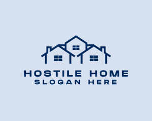 Blue House Real Estate logo design