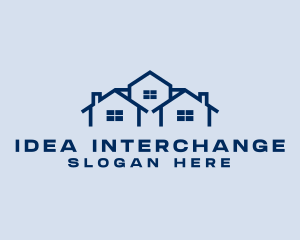 Blue House Real Estate logo design