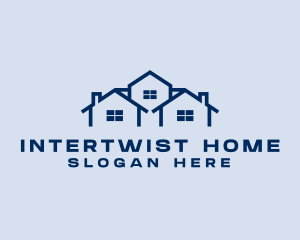 Blue House Real Estate logo design