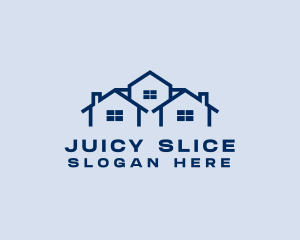 Blue House Real Estate logo design