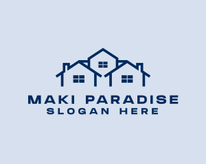 Blue House Real Estate logo design