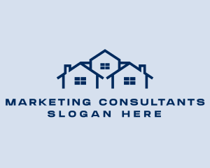 Blue House Real Estate logo design