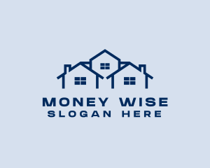 Blue House Real Estate logo design