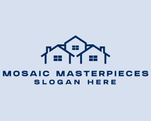 Blue House Real Estate logo design