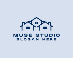 Blue House Real Estate logo design