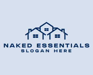 Blue House Real Estate logo design