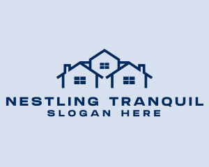 Blue House Real Estate logo design