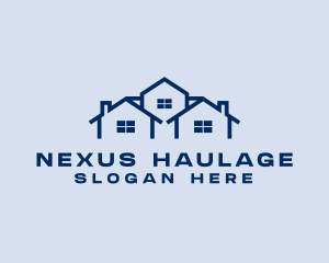 Blue House Real Estate logo design