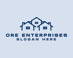 Blue House Real Estate logo design