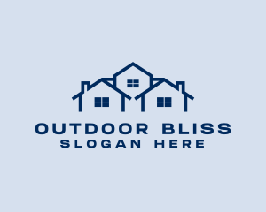 Blue House Real Estate logo design