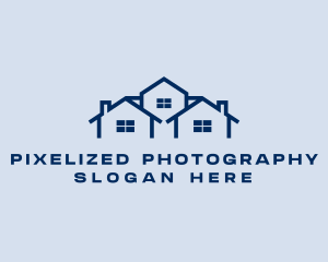 Blue House Real Estate logo design