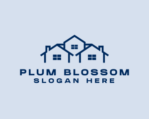 Blue House Real Estate logo design