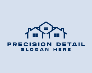 Blue House Real Estate logo design