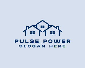 Blue House Real Estate logo design