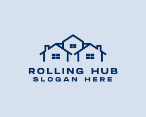 Blue House Real Estate logo design