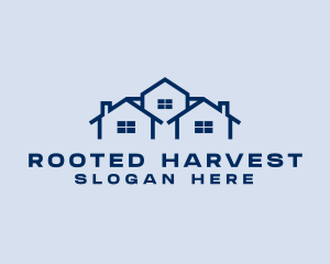 Blue House Real Estate logo design